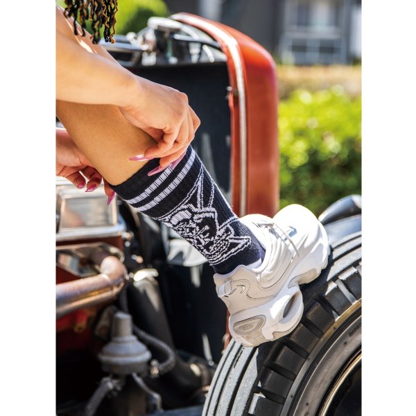 Photo1: Rat Fink Iron Cross Socks (1)