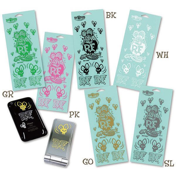 Photo1: Rat Fink Skull Fly Decal (1)