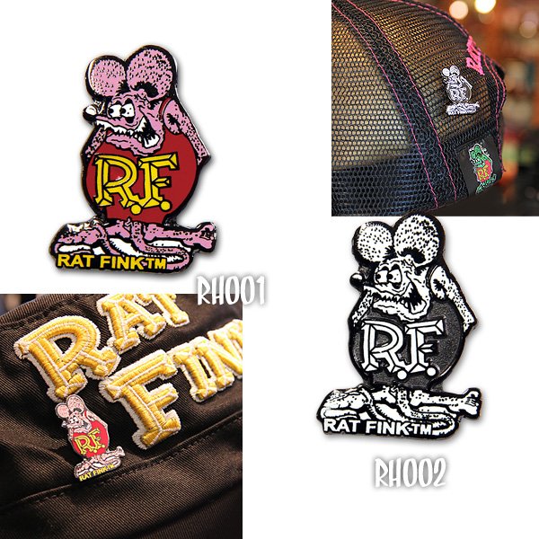 Photo2: Rat Fink Hat Pin Black (2)