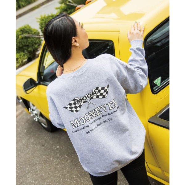 Photo6: MOON Checker Flag Sweat Shirts (6)