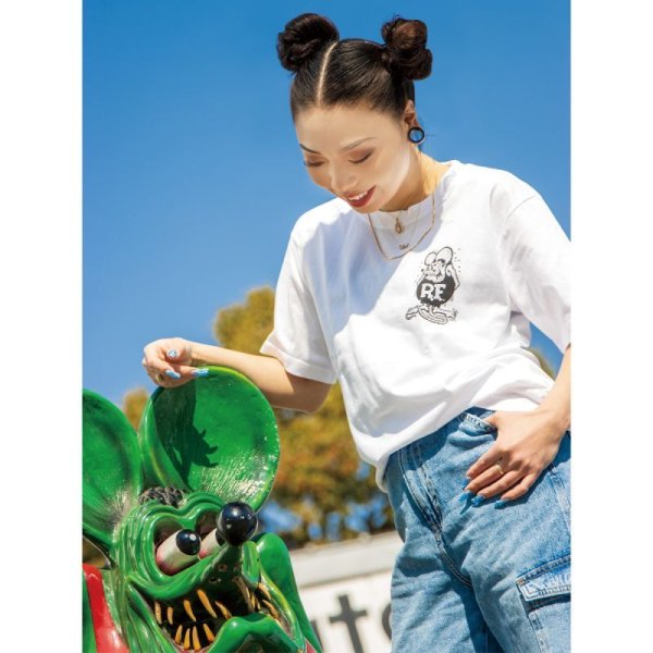 Photo2: Rat Fink x MOONEYES Muscle Mopar T-shirt (2)
