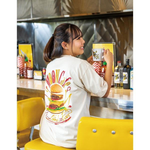 Photo1: MOON Tower Burger T-shirt (1)