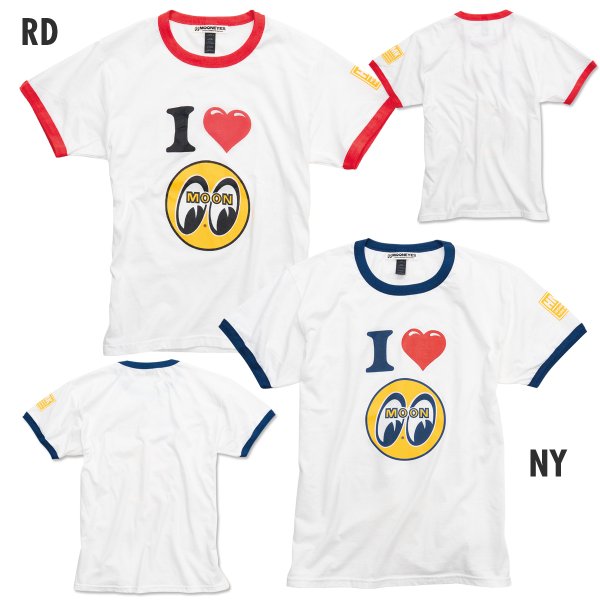 Photo1: I LOVE MOON Trim T-shirt (1)