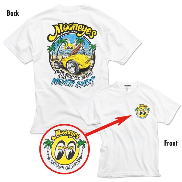 Photo1: MOON Summer Never Ends T-shirt (1)