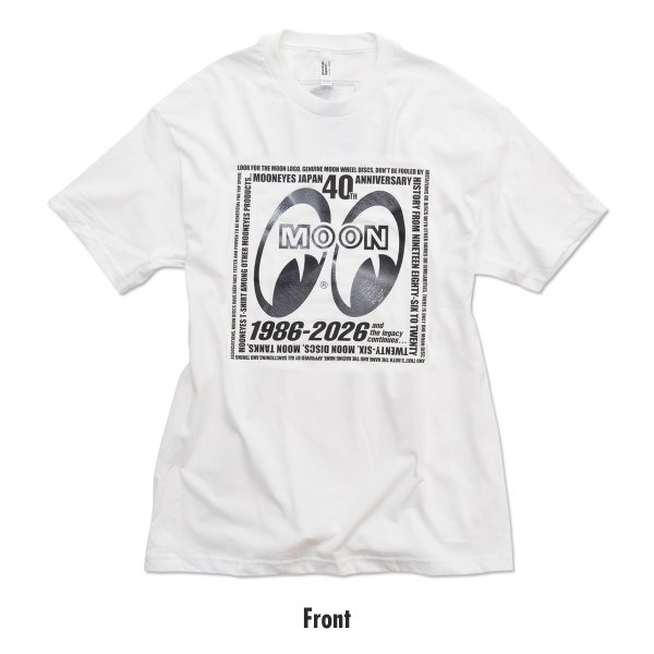 Photo3: MOONEYES 40th Anniv. Square Logo T-shirt (3)
