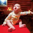 Photo1: MOON Baby Long Sleeve Rainbow Bodysuit (1)