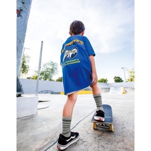 Photo: Kids Popping Up MOONEYES T-shirt