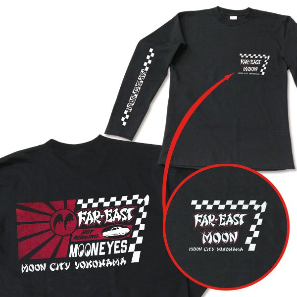 Photo2: Far East MOON Long Sleeve T-Shirt (2)