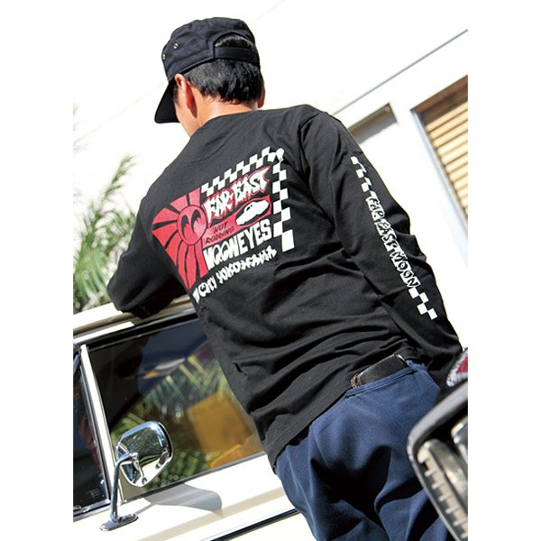 Photo1: Far East MOON Long Sleeve T-Shirt (1)