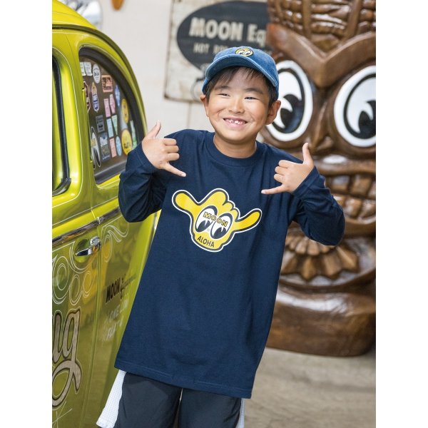 Photo3: Kids SHAKA with MOON Long Sleeve T-shirt (3)