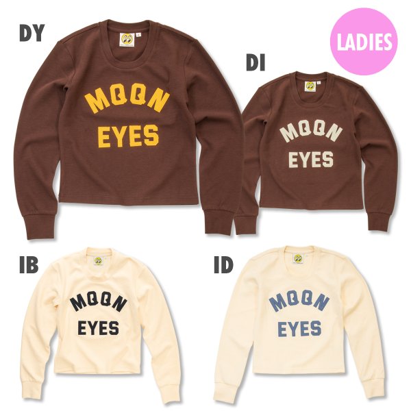 Photo2: Ladies MOONEYES Rib Long Sleeve T-shirt (2)