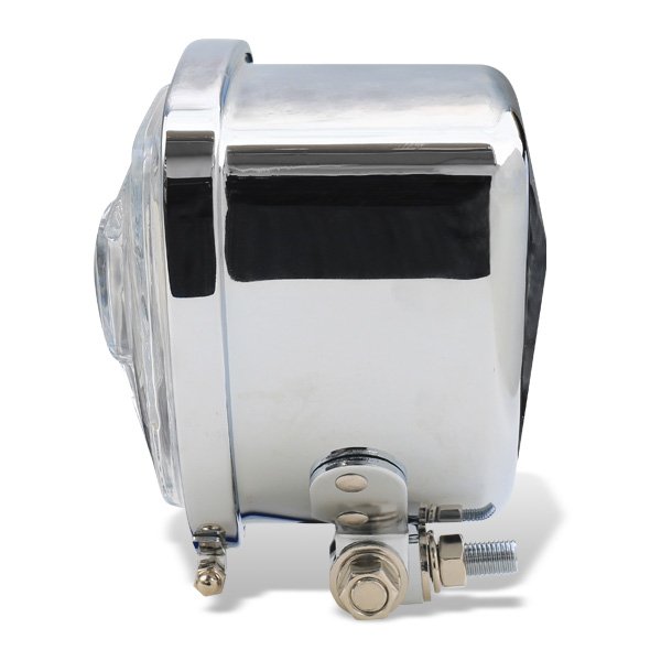 Photo4: Chrome Triangle Motorcycle Headlight (4)