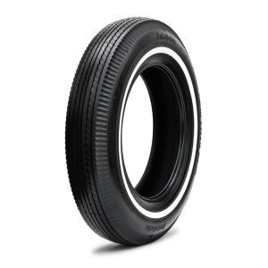 Photo: Autobahn "R" Bias Style White ribbon Radial Tire 5.60 x 15 Inch