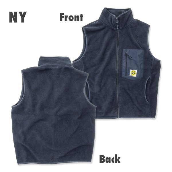 Photo4: 【30%OFF】MOON Label Fleece Full Zip Vest (4)