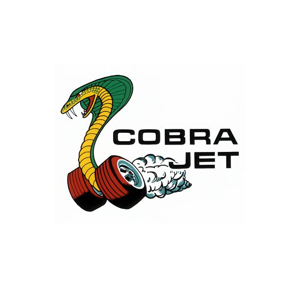 Photo1: HOT ROD Sticker COBRA JET Window Decal (1)