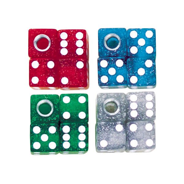 Photo1: Glitter Dice Air Valve Cap (1)