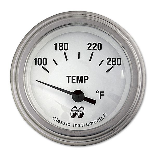 Photo1: MOON Equipped 2inch Water temperature (Electric)   (White) (1)