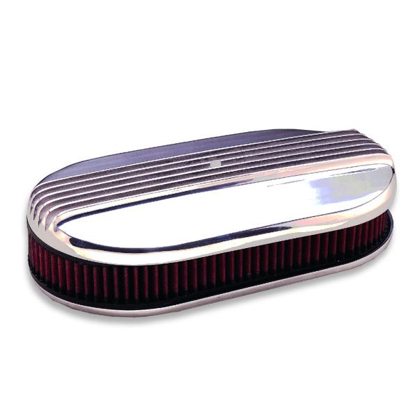 Photo1: MOONEYES Original Oval Finned Air Cleaner (1)