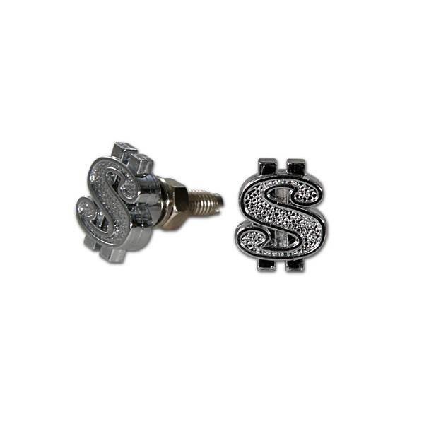 Photo1: Dollar Chrome License Bolt (1)