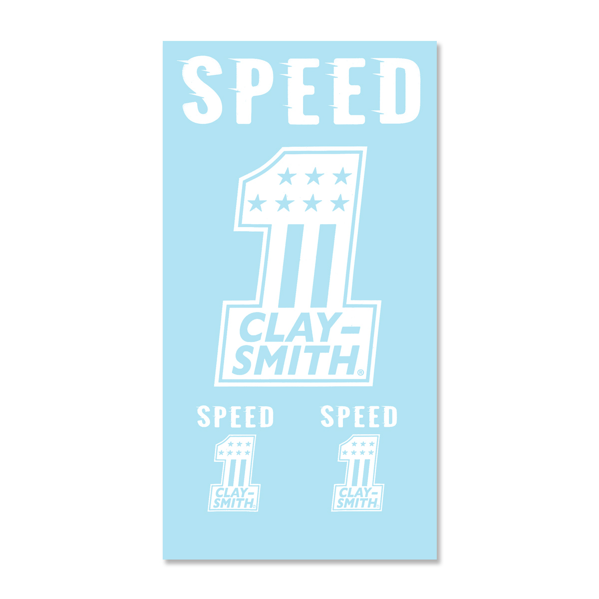 Photo1: Clay Smith No. 1 Sticker (White) (1)