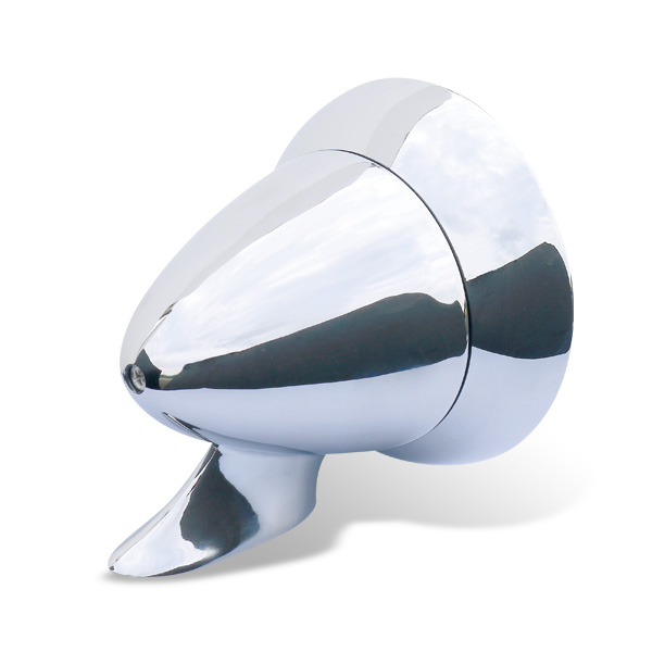 Photo1: Large Chrome GT Bullet Mirror (1)