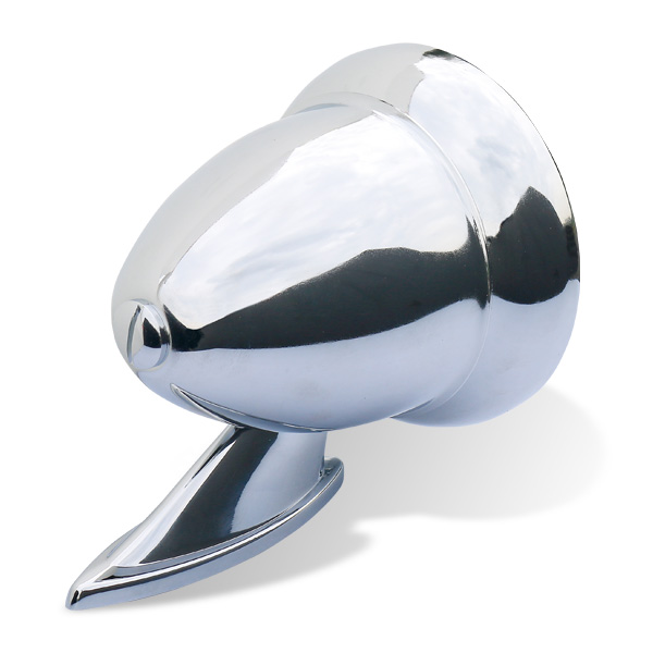 Photo1: Small Chrome GT Bullet Mirror (1)