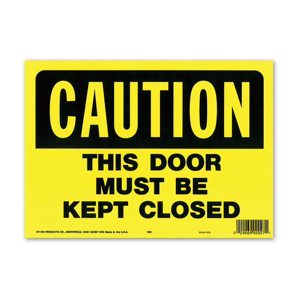 Photo1: CAUTION THIS DOOR MUST BE CLOSED (1)