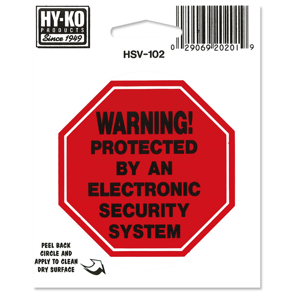 Photo1: Sign Sticker WARNING (1)