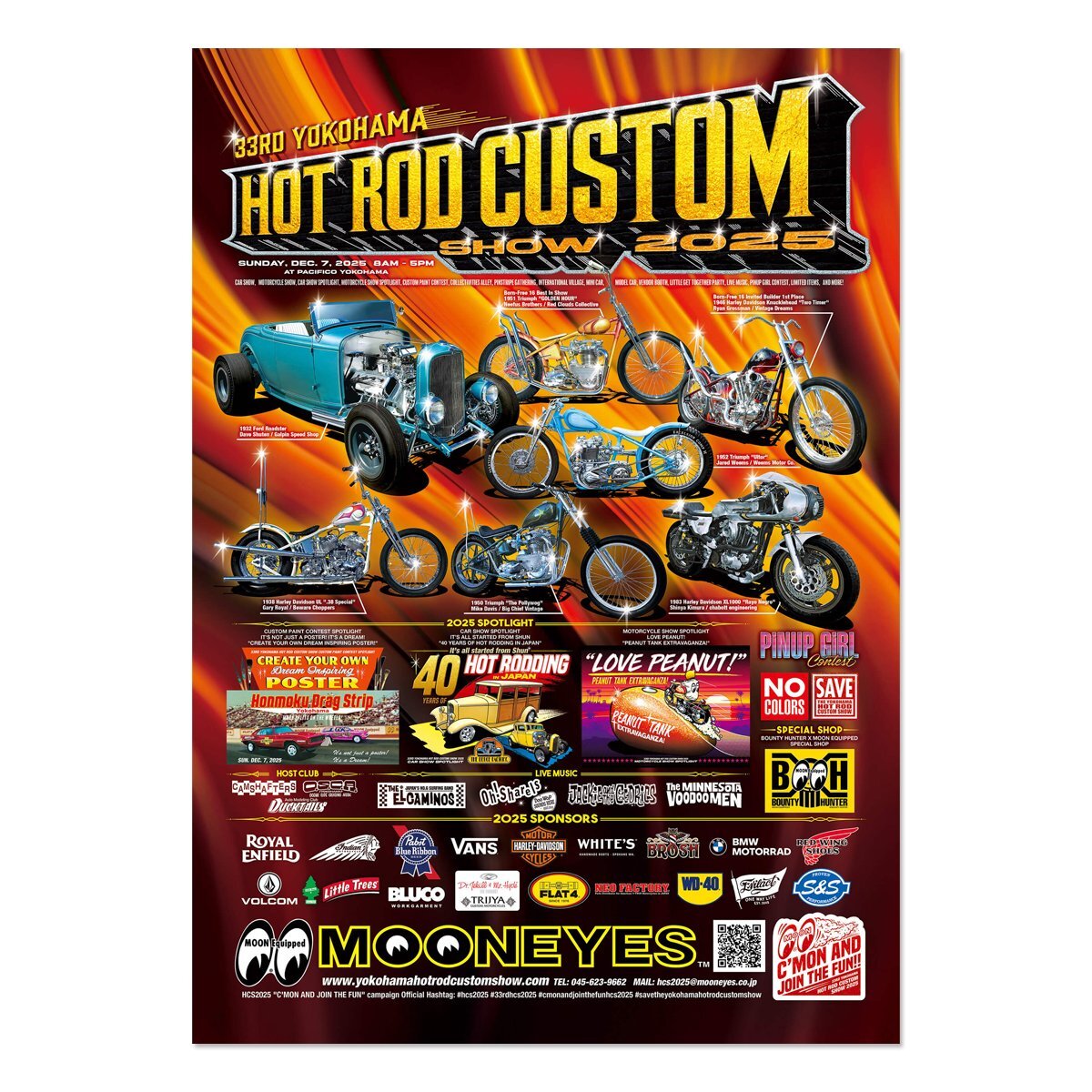 Photo1: 33rd YOKOHAMA HOT ROD CUSTOM SHOW 2025 Poster(Photo) (1)
