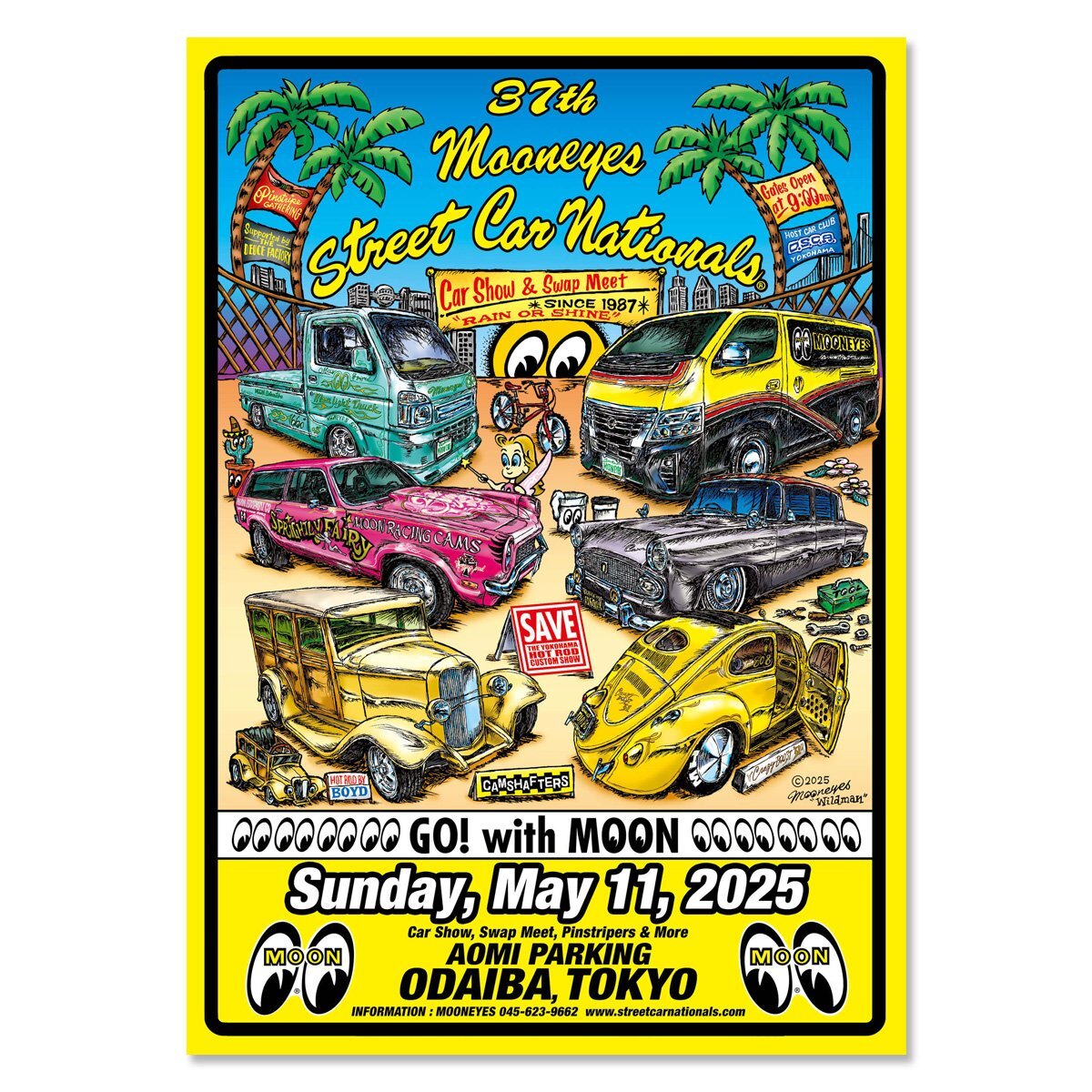 Photo1: 37th MOONEYES Street Car Nationals (R) 2025 Poster (1)