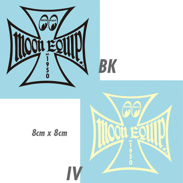 Photo1: MOON Equipped Iron Cross Decal (1)